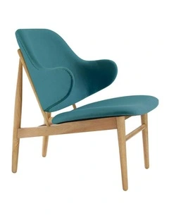 VERONIC Lounge Chair - Teal & Natural