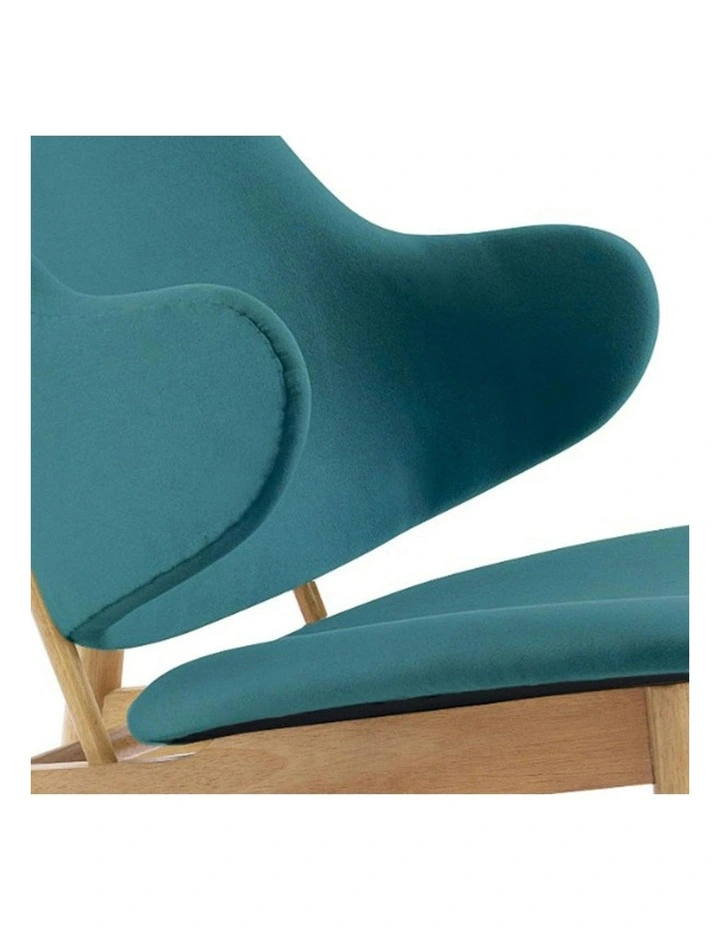 VERONIC Lounge Chair - Teal & Natural image 4