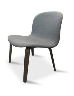 LOTTIE Lounge Chair - Walnut & Grey