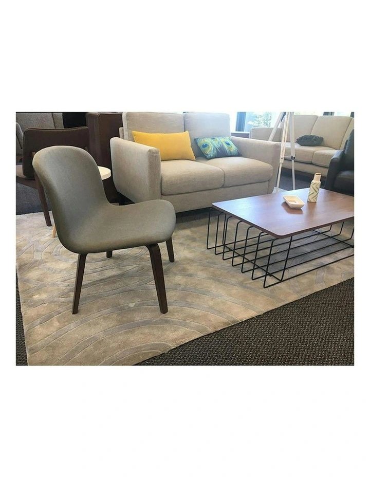 LOTTIE Lounge Chair - Walnut & Grey image 3