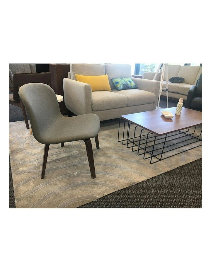 LOTTIE Lounge Chair - Walnut & Grey image 4