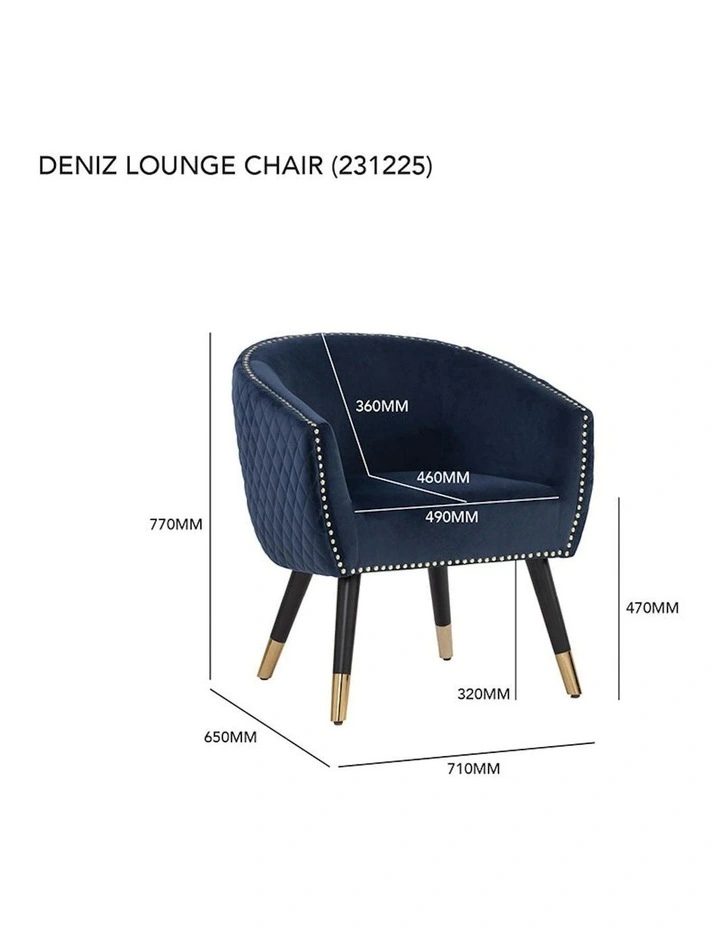 DENIZ Lounge Chair - Navy image 5