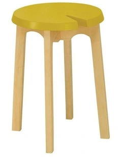 CHEVIS Stool  - Olive Yellow