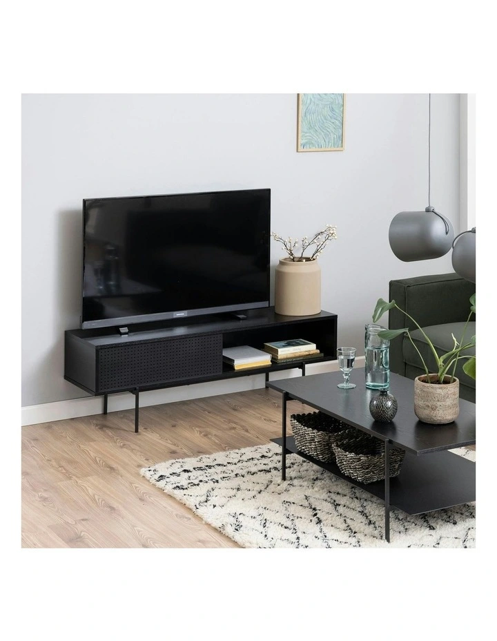 KREMAN Entertainment TV Unit 140cm - Black image 3