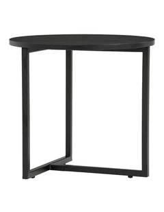 TURNER Round Side Table 46cm - Black