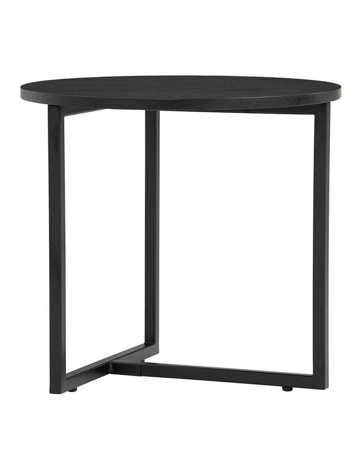 TURNER Round Side Table 46cm - Black image 1