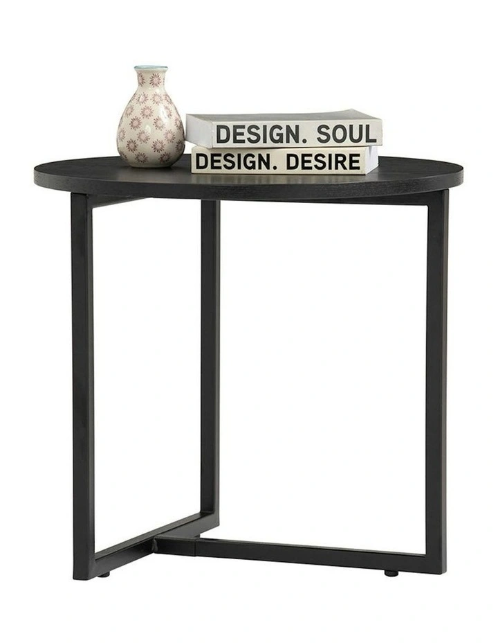 TURNER Round Side Table 46cm - Black image 3