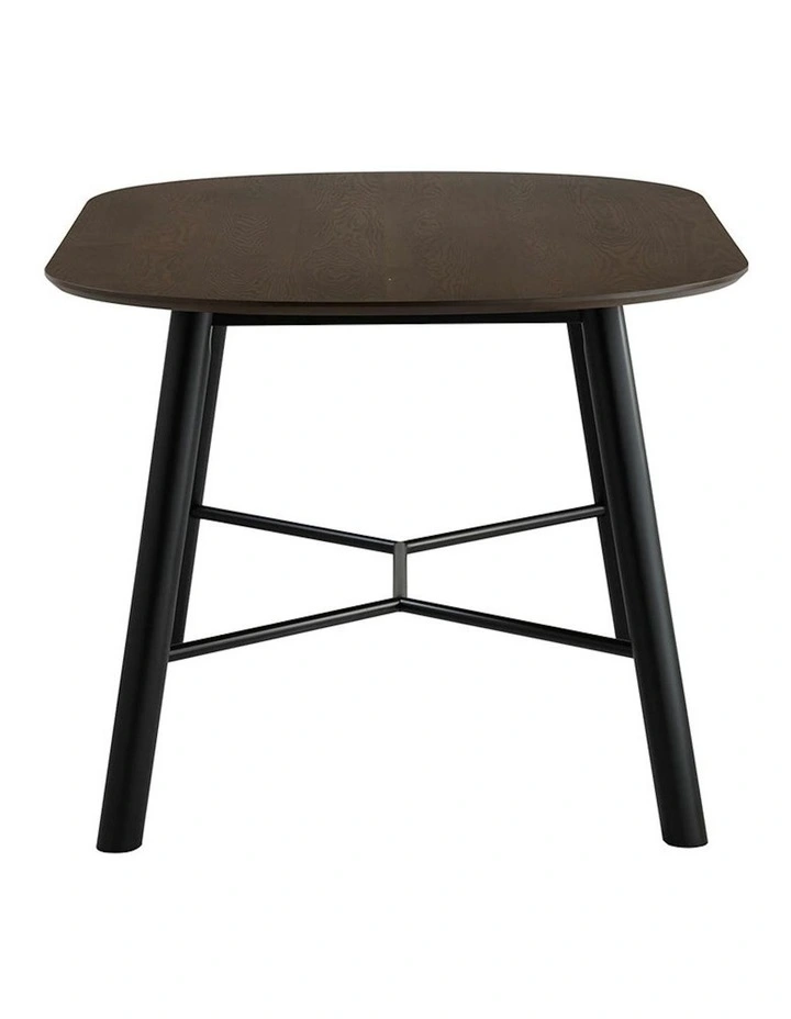 HAROLD Dining Table 160cm - Walnut & Black image 2