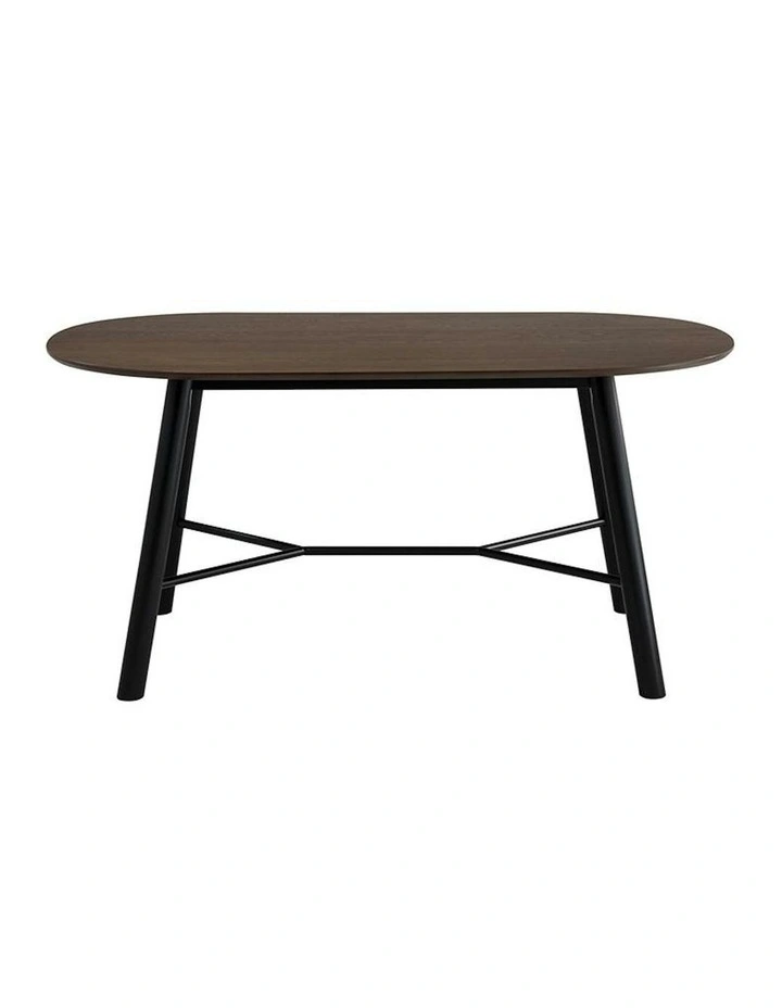HAROLD Dining Table 160cm - Walnut & Black image 6