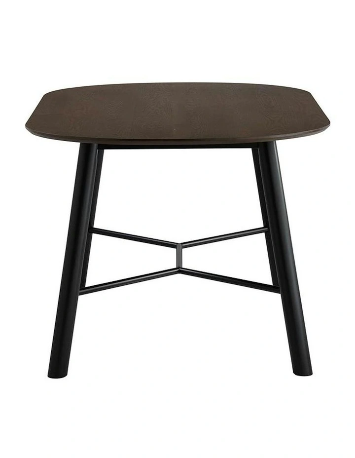 HAROLD Dining Table 160cm - Walnut & Black image 7