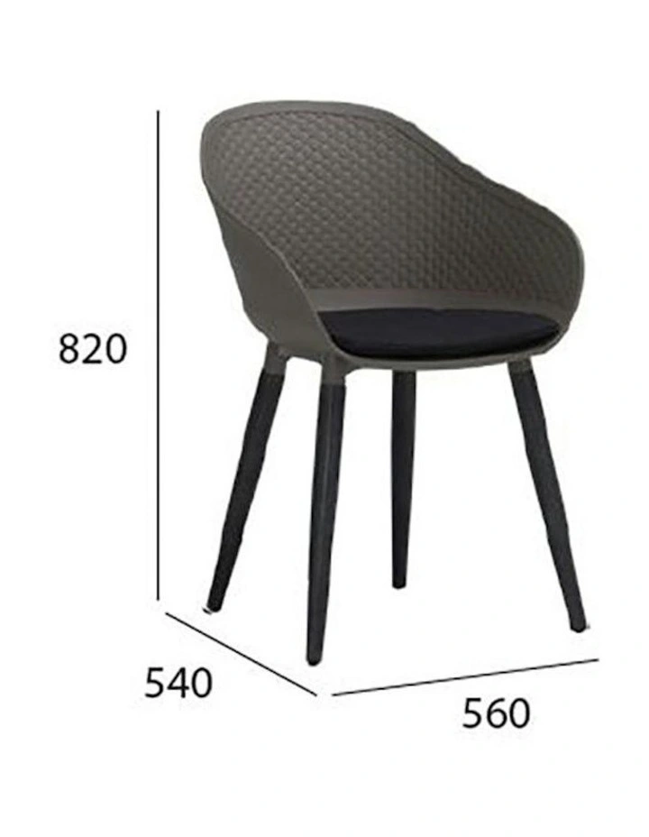 UNITY Arm Chair - Taupe & Black image 7