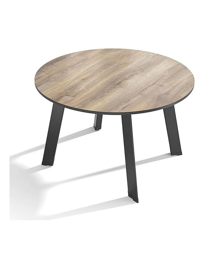 MARCO Round Boardroom/ Dining Table 1.2M - Warm Oak & Black image 2