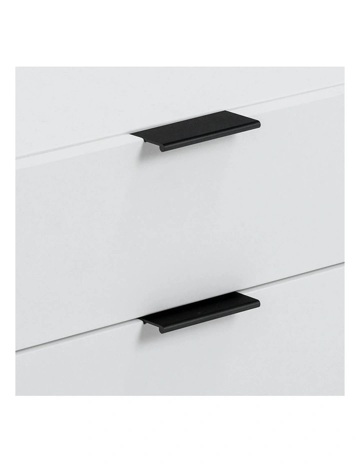 SVANA Bedside Table 40cm - White & Black image 4