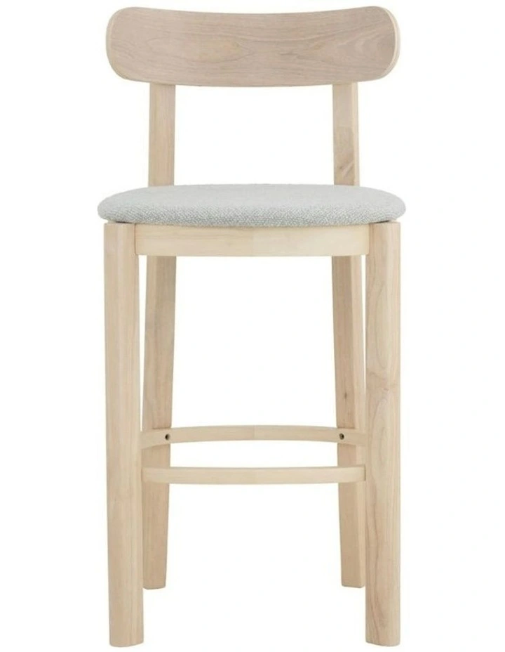 LOWEN Bar Stool - Oak & Light Grey image 3