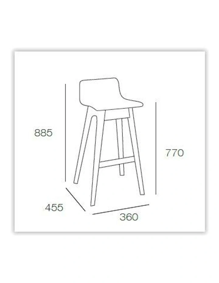 AVA Bar Stool - Walnut image 2