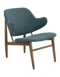 VERONIC Lounge Chair - Cocoa & Nile Green