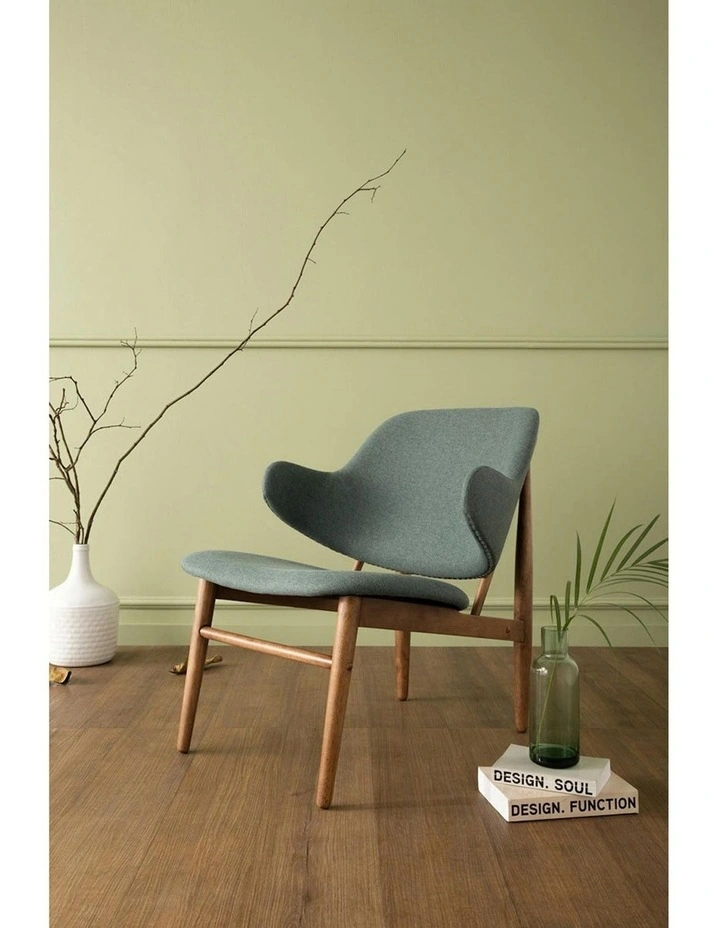 VERONIC Lounge Chair - Cocoa & Nile Green image 2
