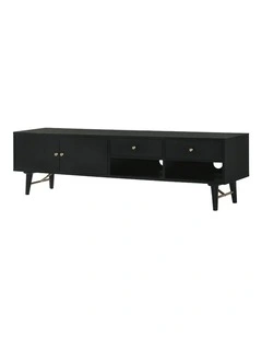 RANIA Entertainment TV Unit 170cm - Black Ash