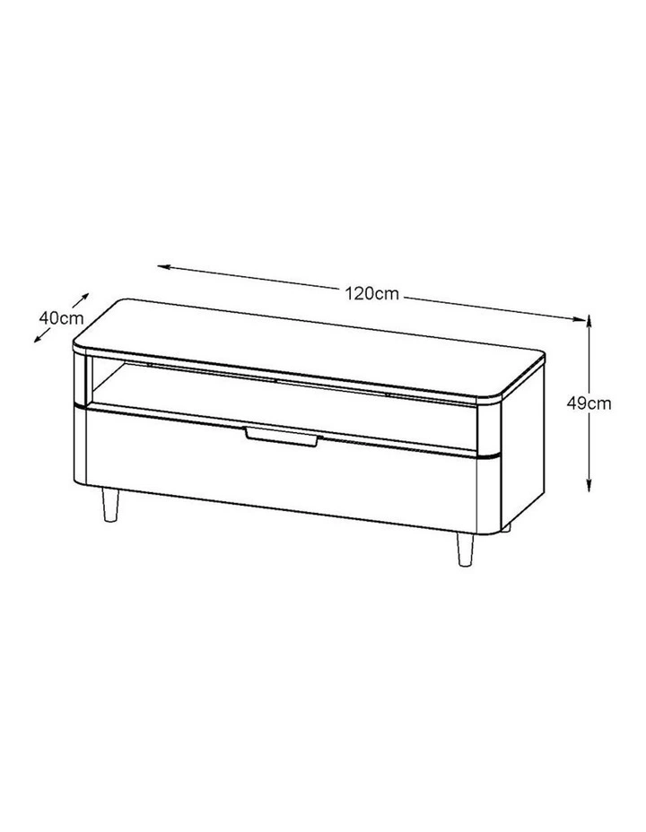SIENNA Entertainment TV Unit 120cm -  Natural & White image 5