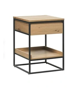 RIVOLI Side Table - Natural Oak / Black