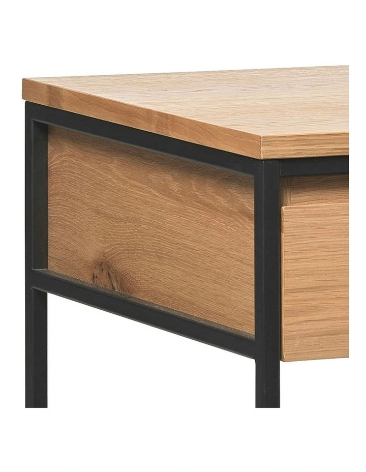 RIVOLI Side Table - Natural Oak / Black image 2
