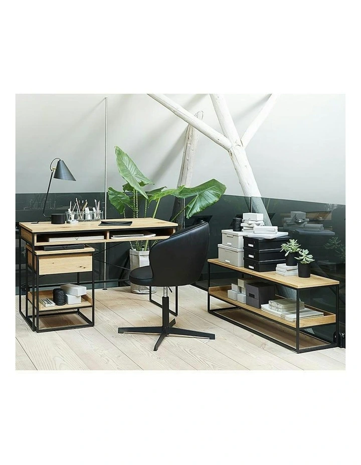 RIVOLI Side Table - Natural Oak / Black image 4