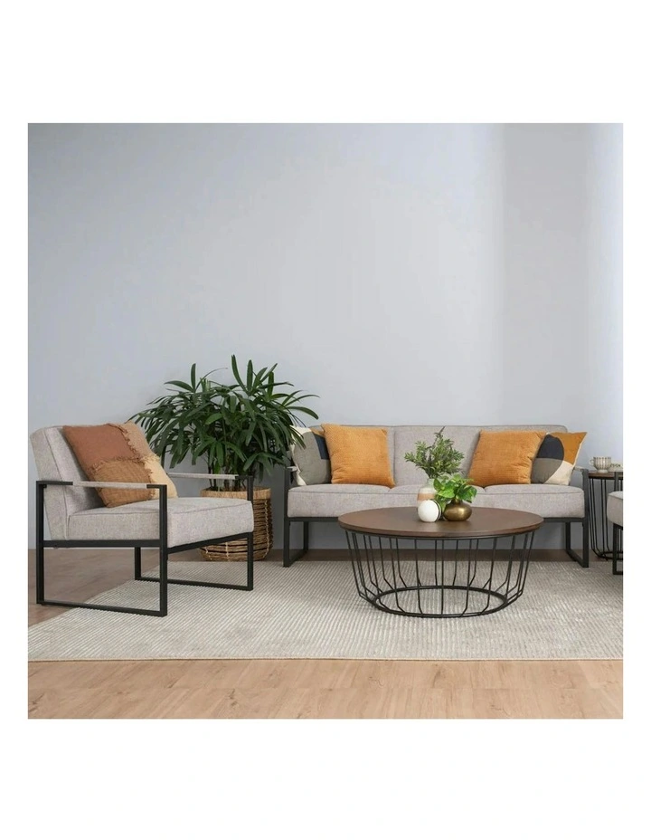 CALIBRA 3 Seater Sofa - Black & Grey image 2
