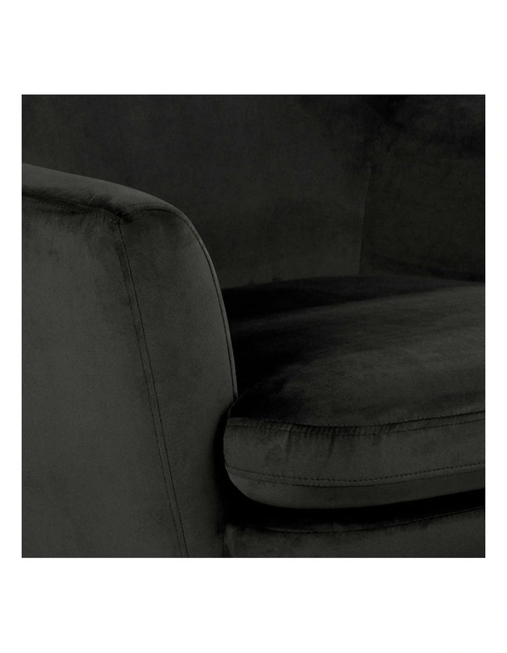 KENDRA Lounge Chair with Footstool - Grey Brown image 2