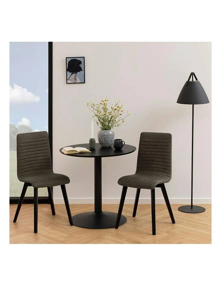 TITAN Round Dining Table 80cm - Black image 2