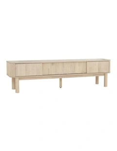 LUDLOW Entertainment TV Unit 200cm - White Wash Oak