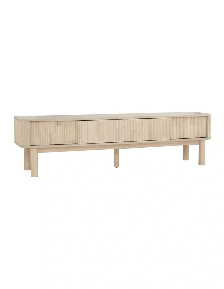 LUDLOW Entertainment TV Unit 200cm - White Wash Oak image 4