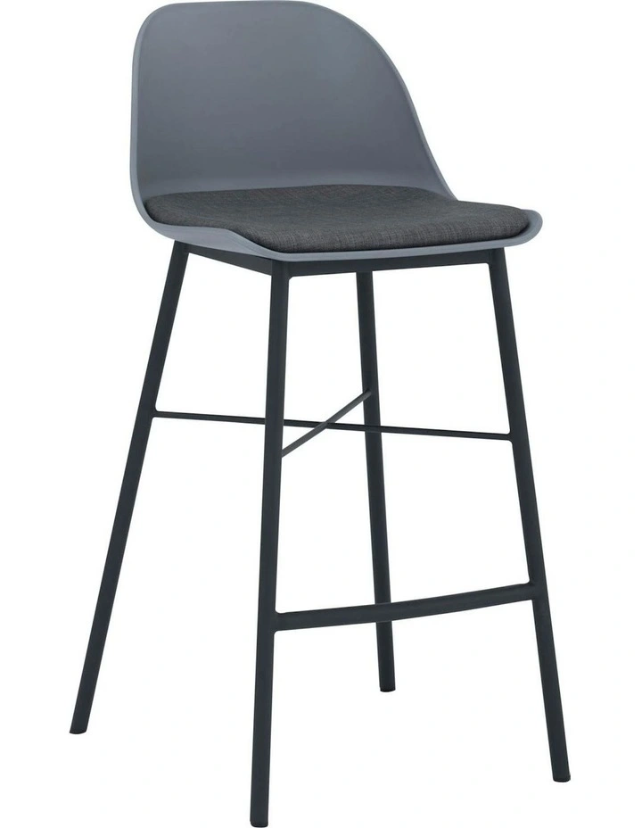 LAXMI Counter Stool - Grey & Black image 1