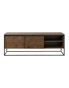 RIVOLI TV Entertainment Unit 1.55M -  Smoked Oak / Black