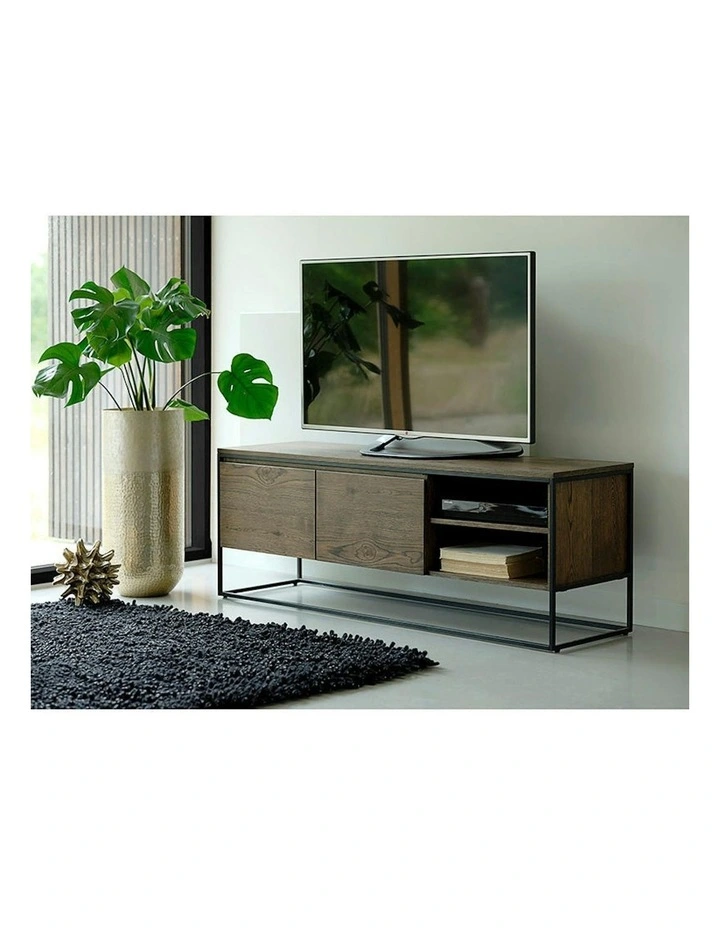 RIVOLI TV Entertainment Unit 1.55M -  Smoked Oak / Black image 3