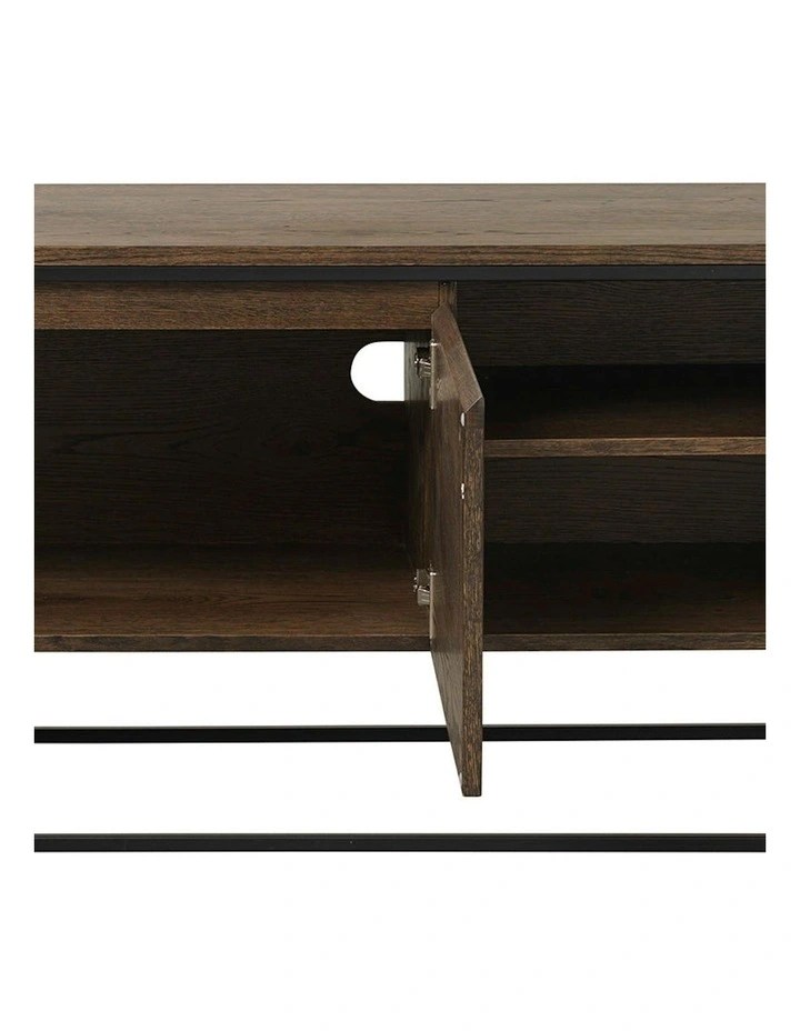 RIVOLI TV Entertainment Unit 1.55M -  Smoked Oak / Black image 5