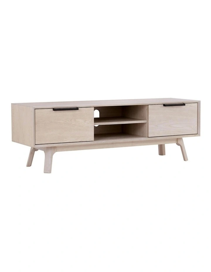 NEATH Entertainment TV Unit 150cm - White Oak image 1