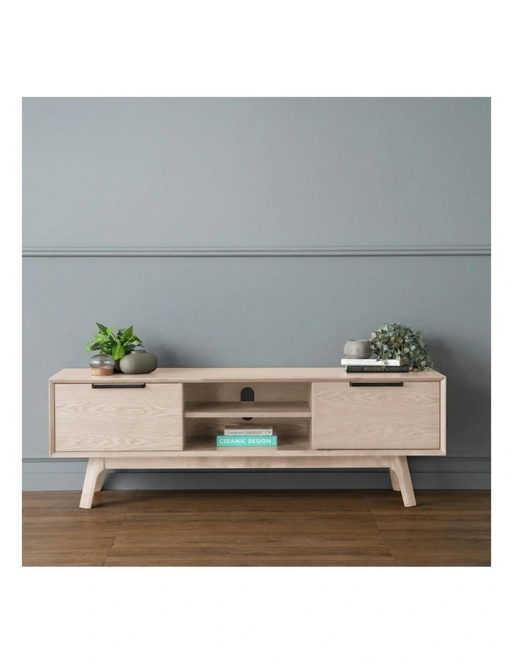 NEATH Entertainment TV Unit 150cm - White Oak image 3