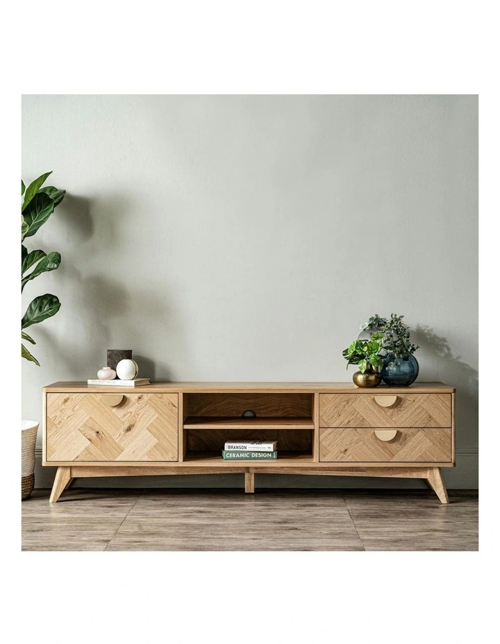 LOFTUS Entertainment TV Unit 180cm - Oak image 3