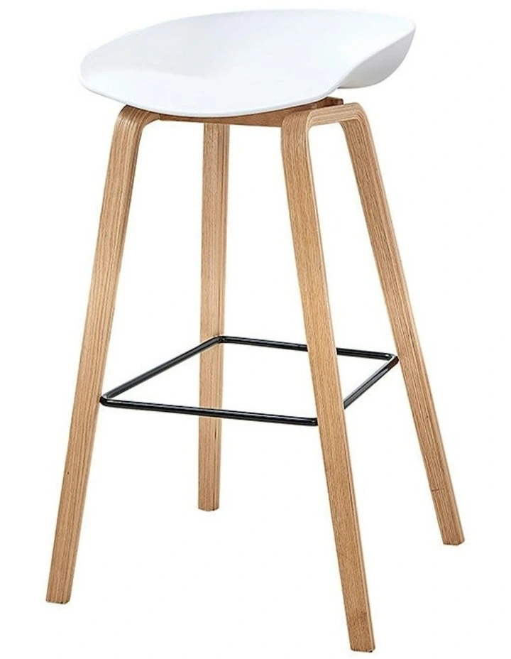 NORTE Bar Stool - Natural & White image 1