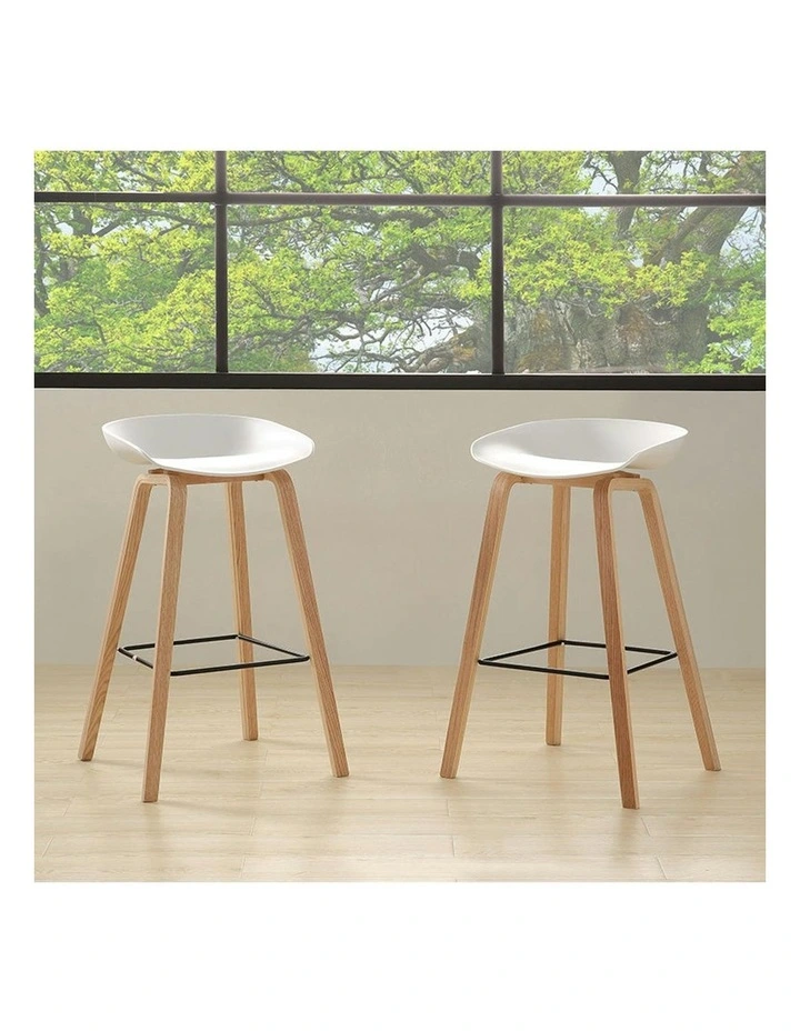 NORTE Bar Stool - Natural & White image 2