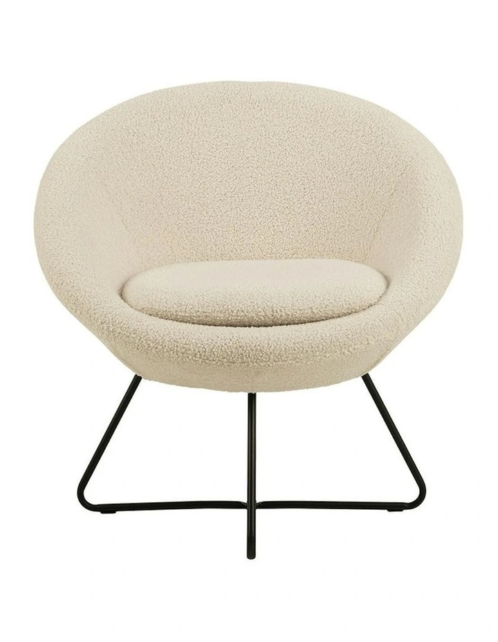 CENTER Boucle Lounge Arm Chair - Cream image 3