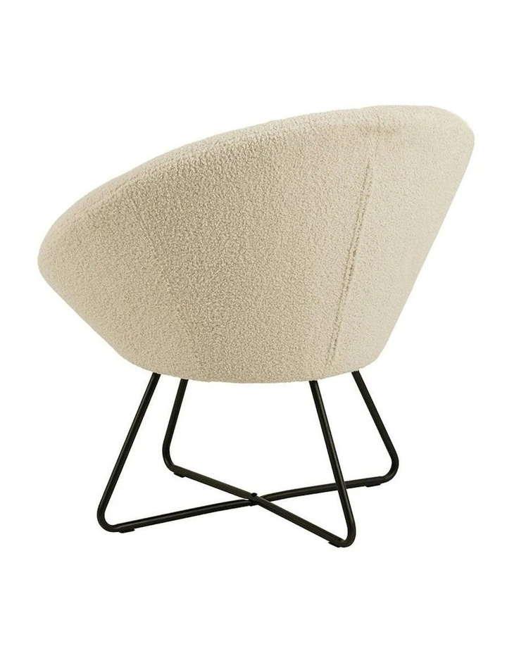 CENTER Boucle Lounge Arm Chair - Cream image 4