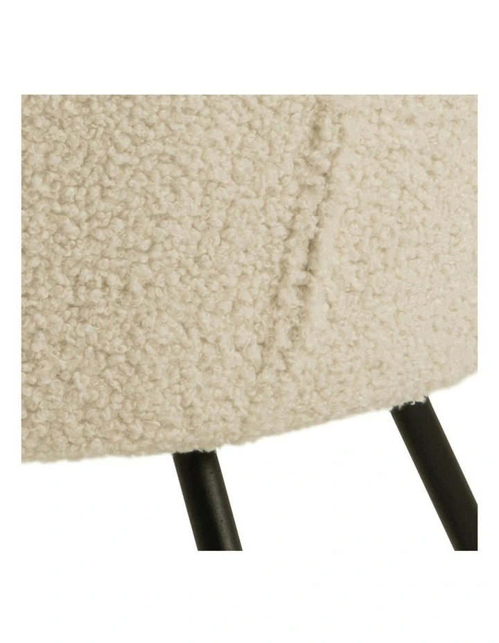 CENTER Boucle Lounge Arm Chair - Cream image 6