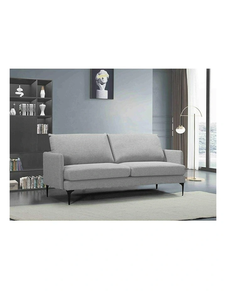 HARLOW 3 Seater Sofa - Light Grey image 5