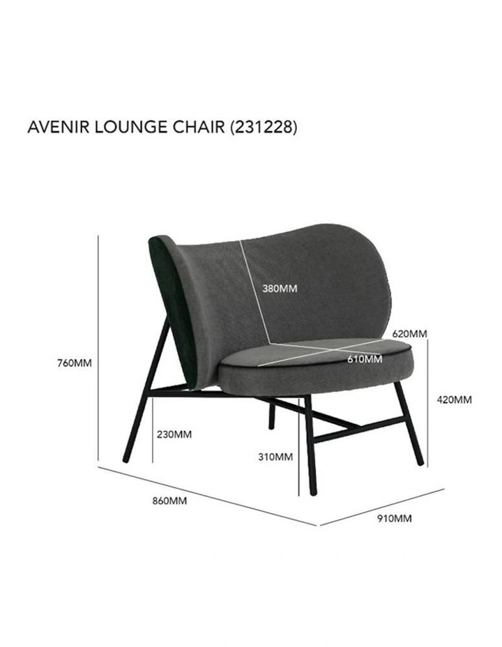 AVENIR Lounge Chair - Grey & Green image 4