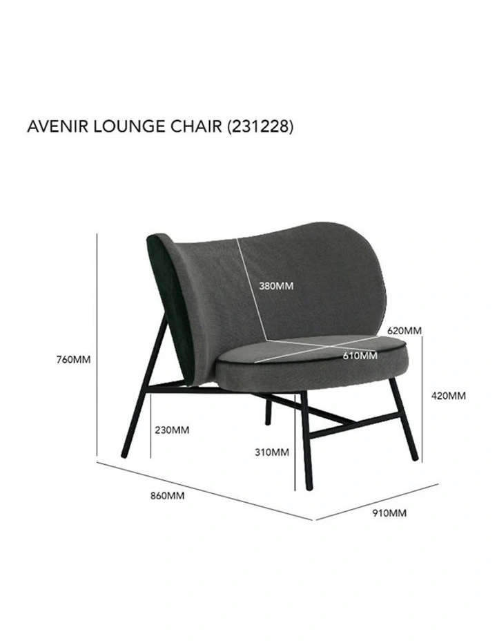 AVENIR Lounge Chair - Grey & Green image 5