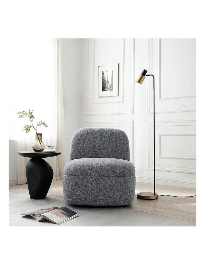 LEXTER Swivel Lounge Chair - Dark Grey image 5