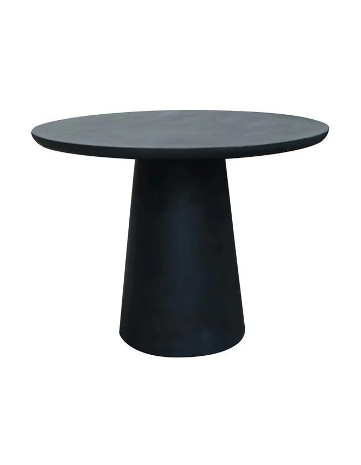 ROCCO Indoor & Outdoor Dining Table 100cm - Black Concrete image 1