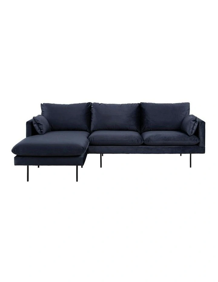 AKEMI 3 Seater Sofa with Left Chaise - Blue image 2