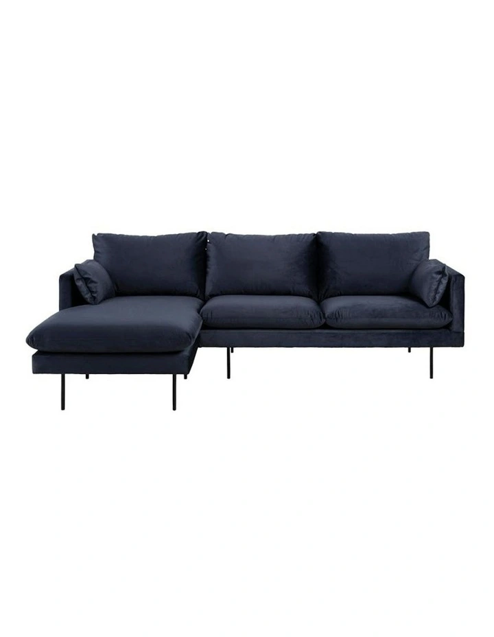 AKEMI 3 Seater Sofa with Left Chaise - Blue image 6